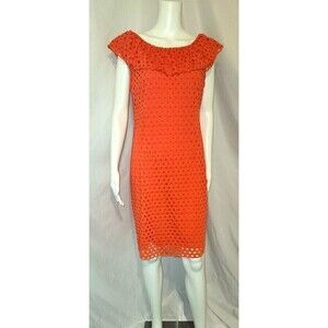 Dress Barn Tangerine Dress Fully Lined - Size 14